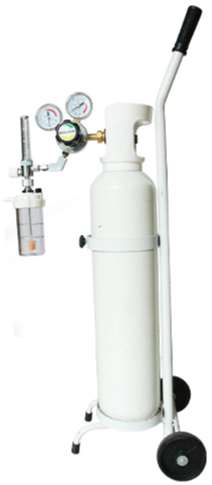 FRES Flowmeter Oksigen Bayi 0,1 - 1,0 LPM lengkap Regulator dan Tabung Oksigen + Troly + Humidifier 135 ML