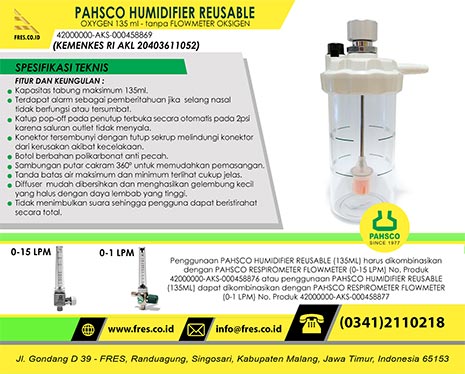 PAHSCO Reusable Humidifier 135 ml (HN 10)