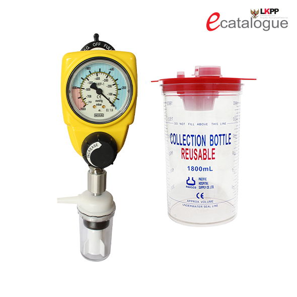 PAHSCO SUCTION REGULATOR MEDICAL REG OFF FULL -760 mmHg DEWASA FULL SET (1500 ML)