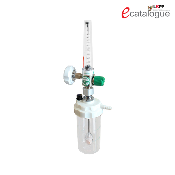 PAHSCO Flowmeter (Regulator) Oksigen 0,1 - 1,0 LPM (Low Flowmeter / Flowmeter Bayi) FULL SET with Reusable Humidifier 135 ML and Adapter