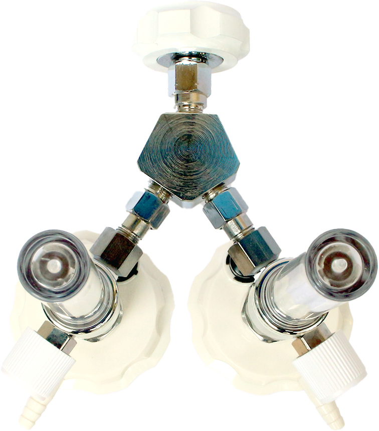 PAHSCO TWIN FLOWMETER OKSIGEN (1 OUTLET UNTUK 2 FLOWMETER) - Image 1